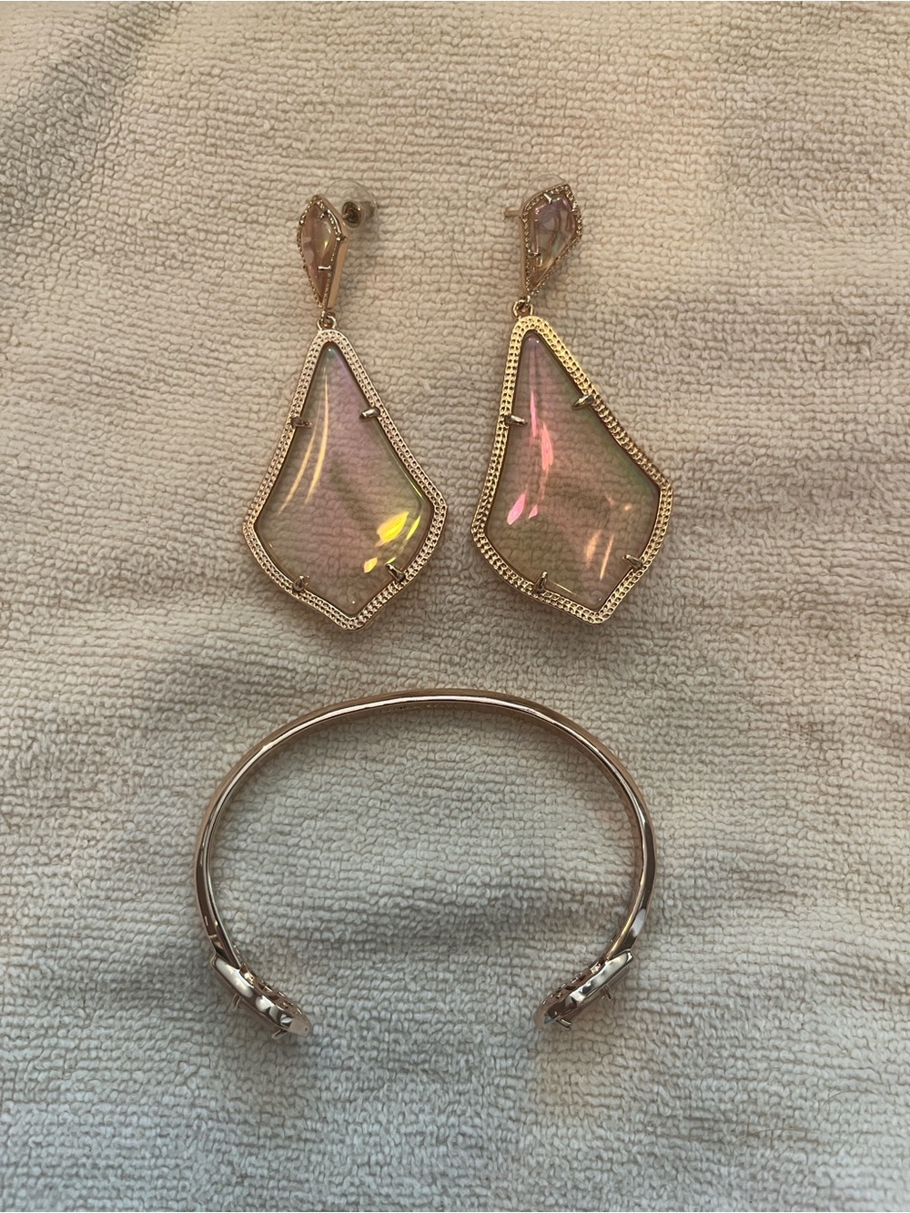 Kendra Scott Rosegold Earrings & Bracelet